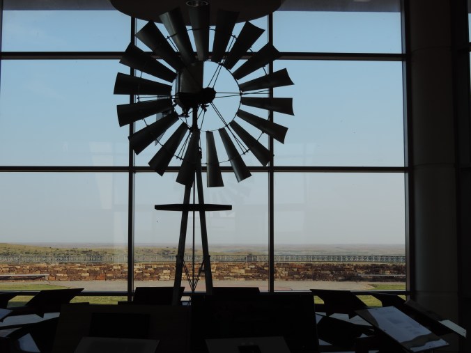 Inside windmill at Gary County Safety Rest Area