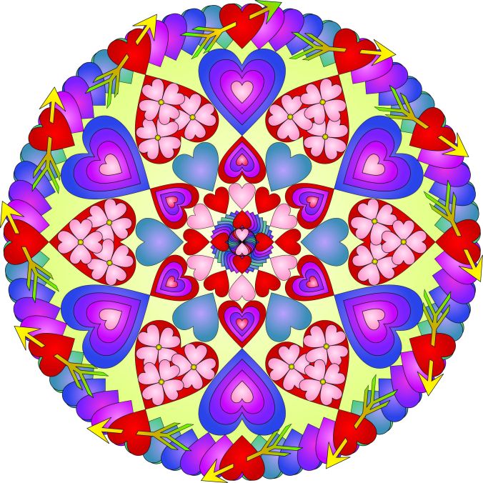 Hearts All Over Color